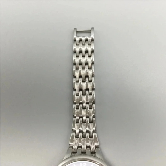 Steel by Design Watch Women 30mm Silver Tone Oval Blue Dial